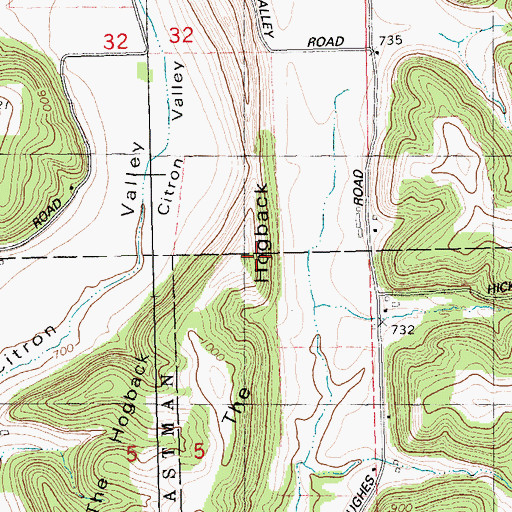 Topographic Map of Hogback Prairie State Natural Area, WI