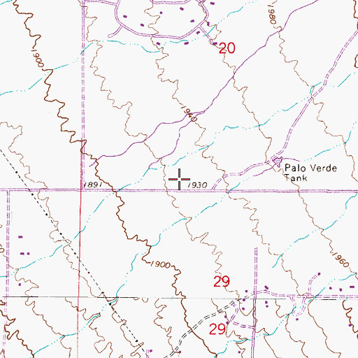 Topographic Map of Trovia, AZ