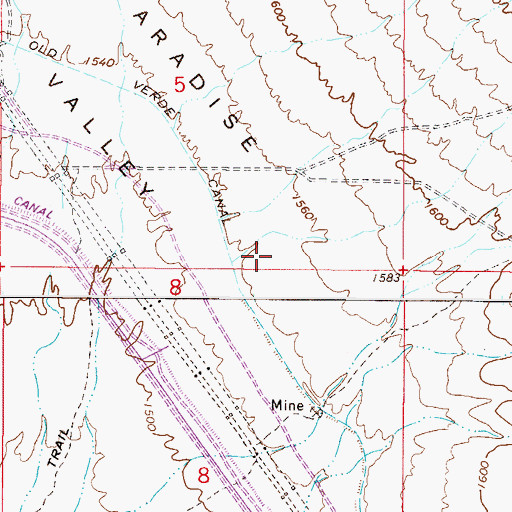 Topographic Map of Desert Canyon Middle School, AZ