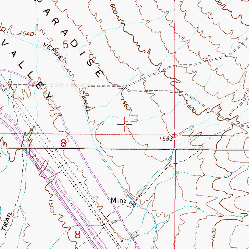 Topographic Map of Desert Canyon Elementary School, AZ