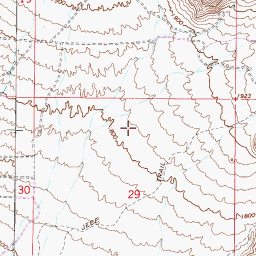 Topographic Map of Copper Ridge School, AZ