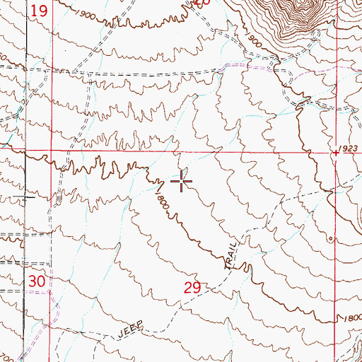 Topographic Map of DC Ranch, AZ