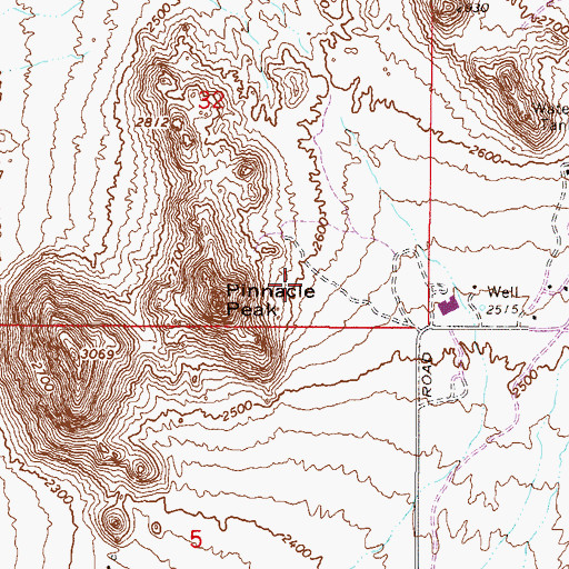 Topographic Map of Pinnacle Peak Park, AZ