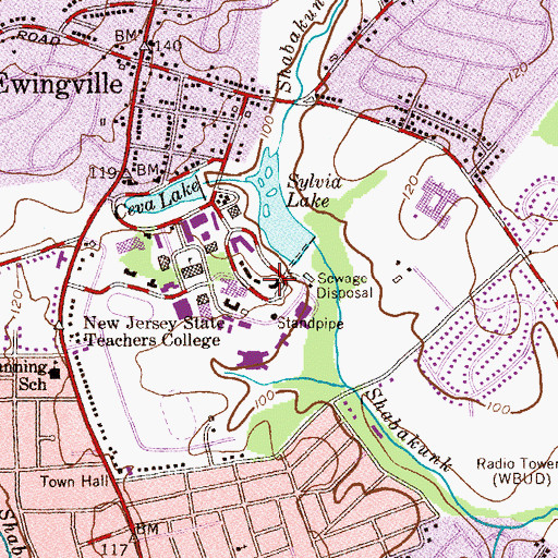 Topographic Map of Brewster House, NJ