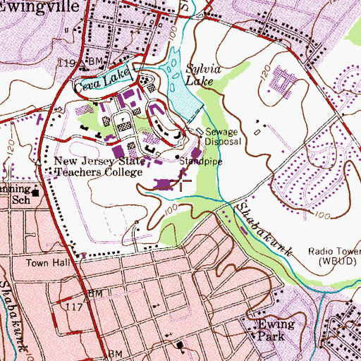 Topographic Map of Travers Tower, NJ