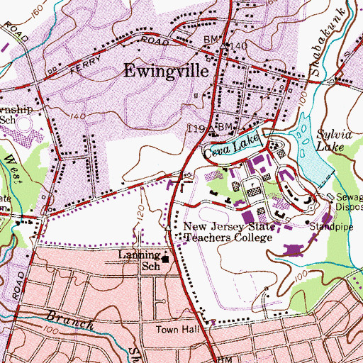 Topographic Map of McCauley House, NJ