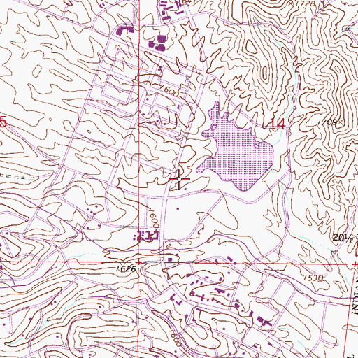 Topographic Map of Fountain Lake, AZ