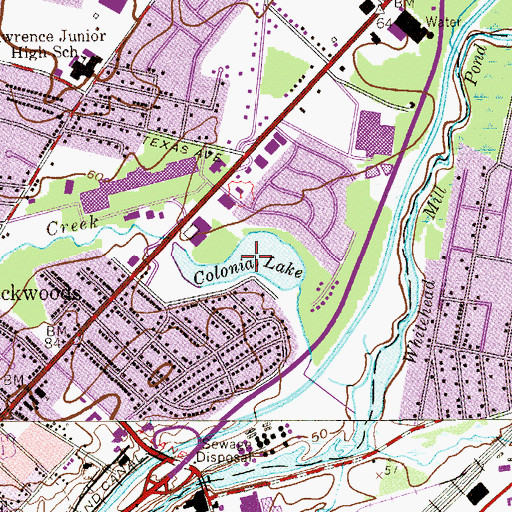 Topographic Map of Colonial Lake Park, NJ