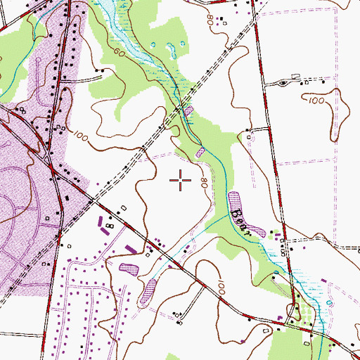 Topographic Map of West Windsor Community Park, NJ