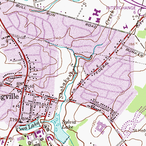 Topographic Map of Temple Park, NJ