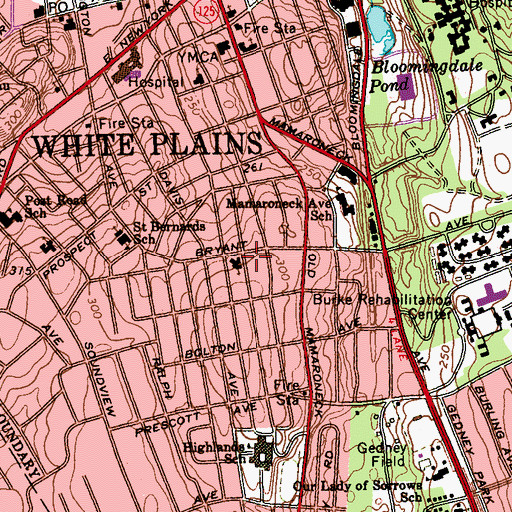 Topographic Map of Church In the Highlands, NY