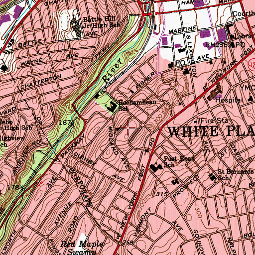Topographic Map of Ridgeview Congregational Church, NY
