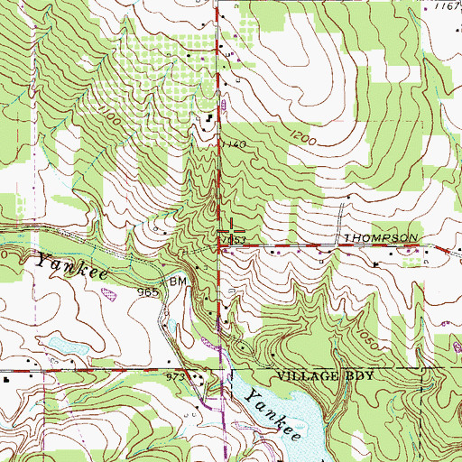 Topographic Map of Brockway Post Office (historical), OH