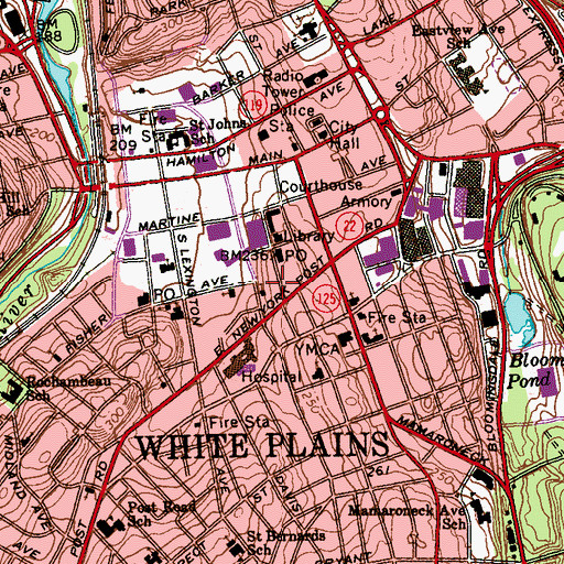 Topographic Map of Little Mount Zion Holy Church, NY