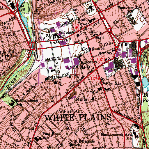 Topographic Map of Bethel Baptist Church, NY