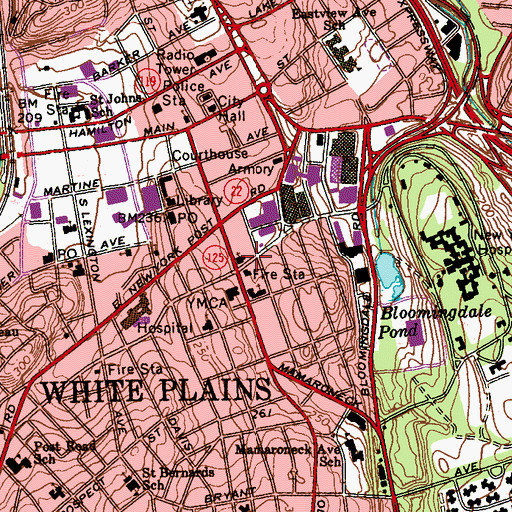 Topographic Map of First Church of Christ Scientist, NY