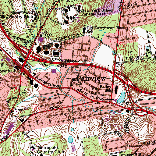 Topographic Map of Union Baptist Church, NY