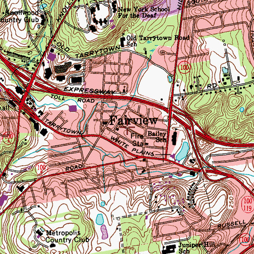 Topographic Map of Greater New Zion Fire Baptized Holiness Church, NY