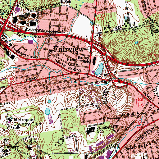 Topographic Map of Kingdom Hall of Jehovahs Witnesses, NY