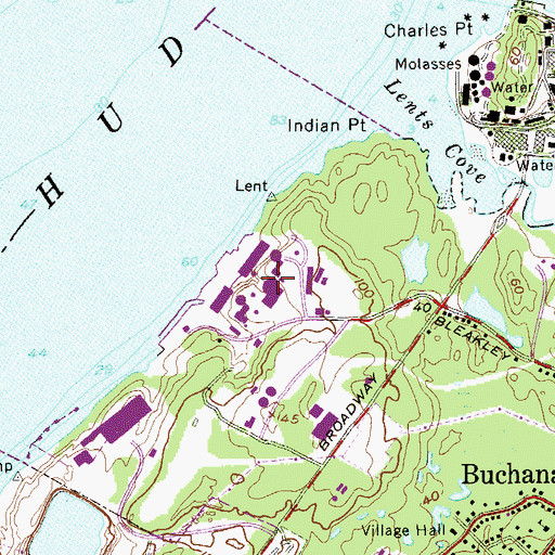 Topographic Map of Indian Point Nuclear Power Plant, NY