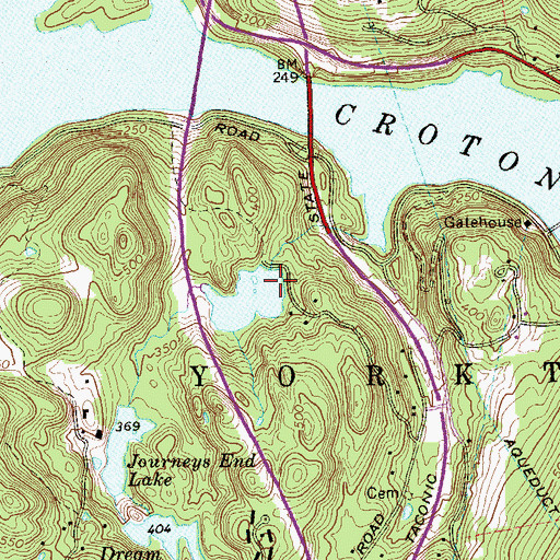 Topographic Map of Quarry Lake, NY