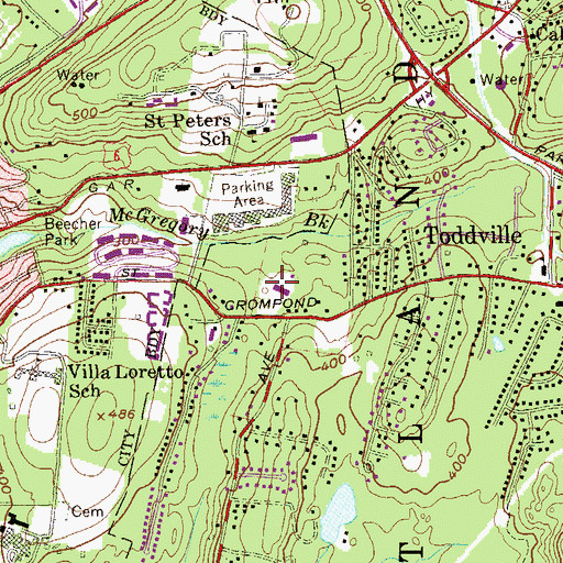 Topographic Map of Hudson Valley Hospital, NY