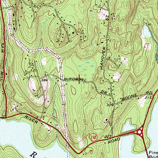 Topographic Map of Manhattan Park, NY