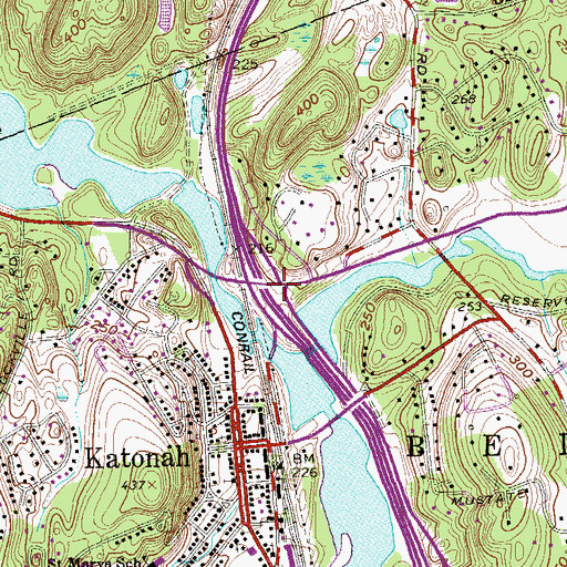 Topographic Map of Interchange 6, NY