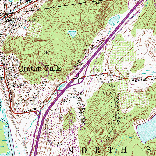 Topographic Map of Interchange 8, NY