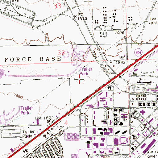 Topographic Map of Mike O Callaghan Federal Medical Center, NV