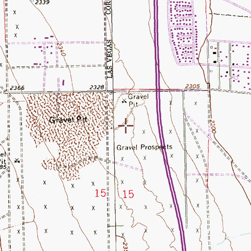 Topographic Map of MountainView Hospital, NV