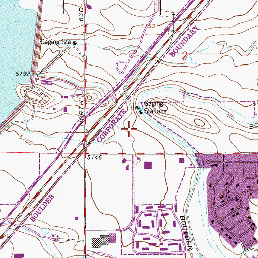 Topographic Map of Rocky Mountain School for the Gifted and Creative, CO