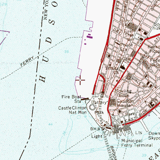 Topographic Map of Museum of the Jewish Heritage, NY