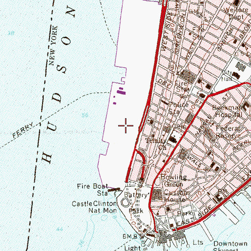 Topographic Map of Rector Park, NY