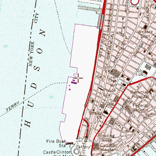 Topographic Map of Pumphouse Park, NY