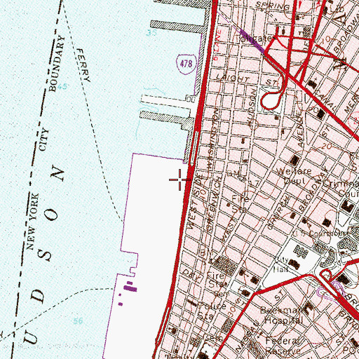 Topographic Map of Public School-Intermediate School 89, NY
