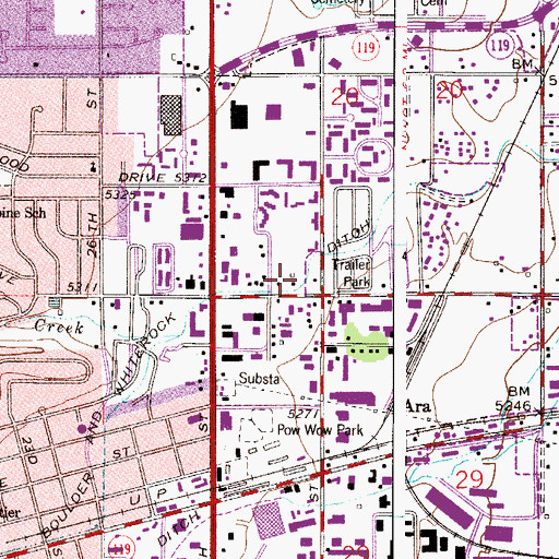 Topographic Map of Homeopathy School of Colorado, CO