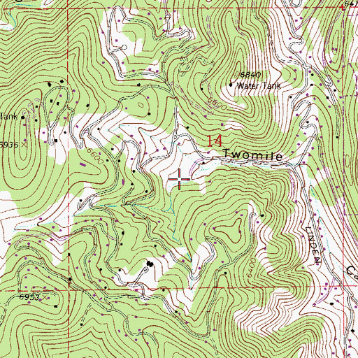 Topographic Map of Boulder Mountain Fire Protection District Station 1, CO