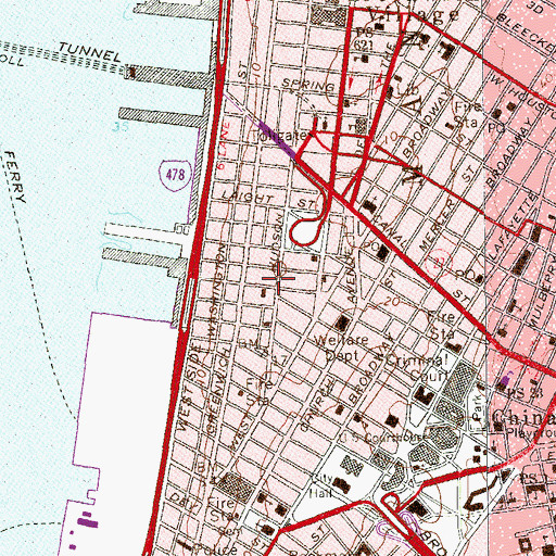 Topographic Map of Powell Building, NY