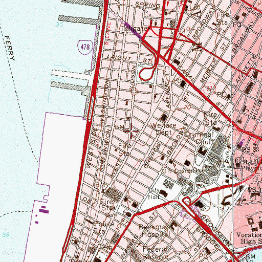 Topographic Map of Duane Park, NY