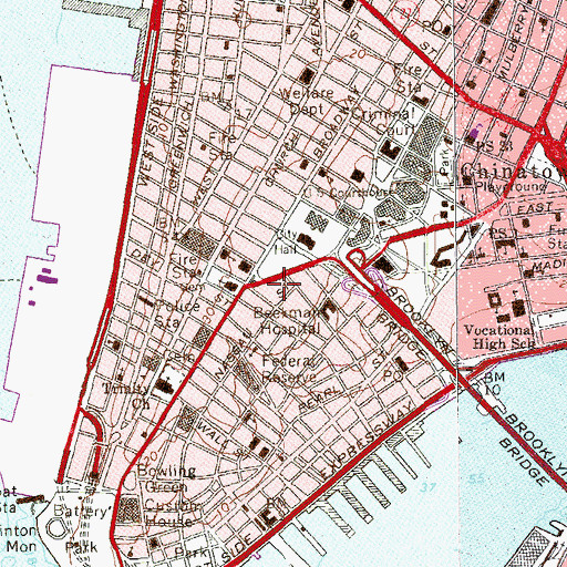 Topographic Map of Park Row Syndicate Building, NY