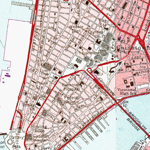 Topographic Map of Potter Building, NY