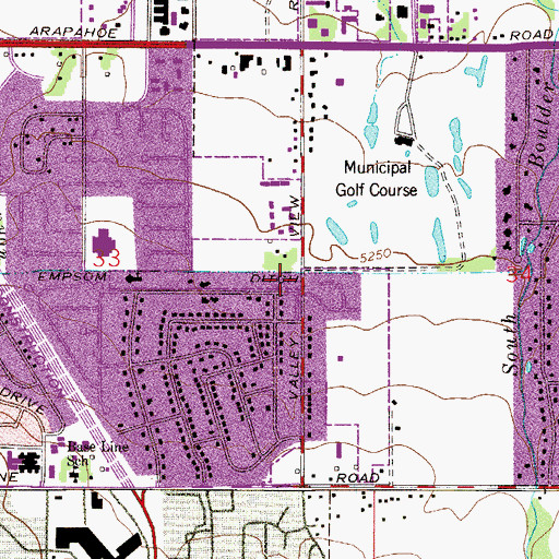 Topographic Map of Friends School, CO