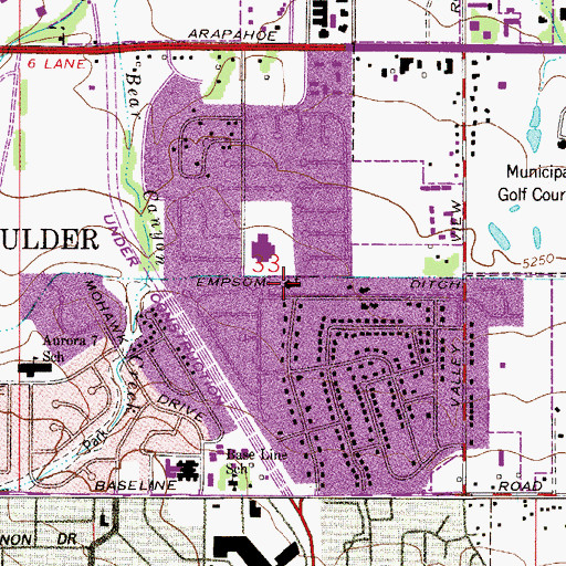 Topographic Map of Sage Elementary School, CO