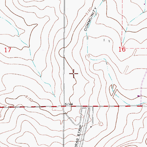 Topographic Map of Erie High School, CO