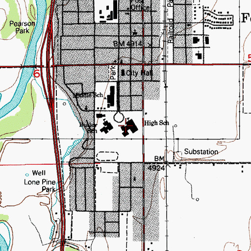 Topographic Map of Fort Lupton High School, CO