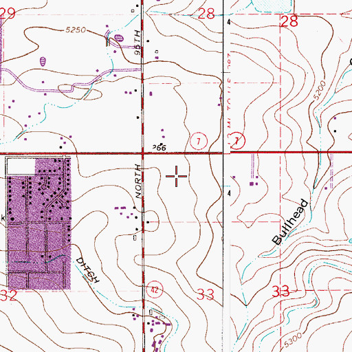 Topographic Map of Running River School, CO