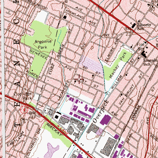 Topographic Map of Community Baptist Church, NJ