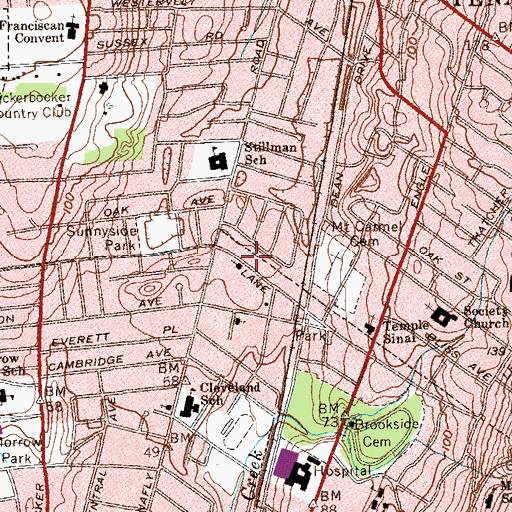 Topographic Map of Englewood Assembly of God Church, NJ