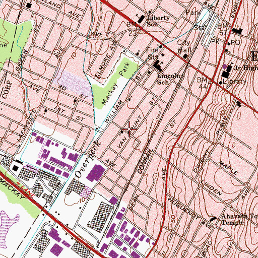 Topographic Map of Englewood Church of God in Christ, NJ